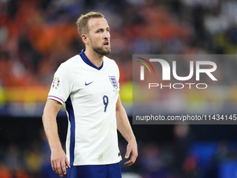 Harry Kane centre-forward of England and Bayern Munich during the UEFA EURO 2024 semi-final match between Netherlands and England at Footbal...