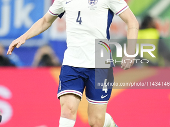 Declan Rice defensive midfield of England and Arsenal FC during the UEFA EURO 2024 semi-final match between Netherlands and England at Footb...