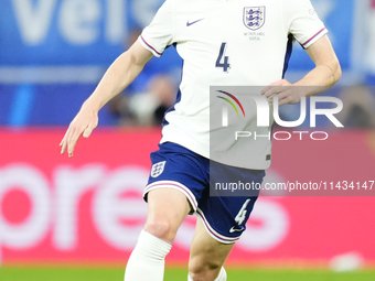 Declan Rice defensive midfield of England and Arsenal FC during the UEFA EURO 2024 semi-final match between Netherlands and England at Footb...