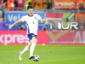 Declan Rice defensive midfield of England and Arsenal FC during the UEFA EURO 2024 semi-final match between Netherlands and England at Footb...