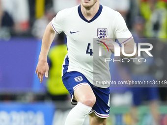 Declan Rice defensive midfield of England and Arsenal FC during the UEFA EURO 2024 semi-final match between Netherlands and England at Footb...