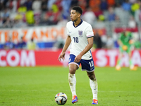 Declan Rice defensive midfield of England and Arsenal FC during the UEFA EURO 2024 semi-final match between Netherlands and England at Footb...