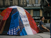 A group is clashing with pro-Israel demonstrators in Republic Square, in City, Country, on Thursday, July 25. The police are trying to keep...