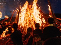 People are celebrating the Torch Festival at Torch Square in Butuo county, Liangshan Yi autonomous prefecture, in Sichuan, China, on July 22...