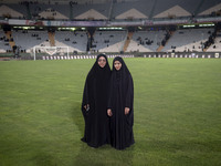 Two veiled clergywomen from Thailand and Azerbaijan, who are living and studying at the Jamiat al-Zahra International seminary school in the...