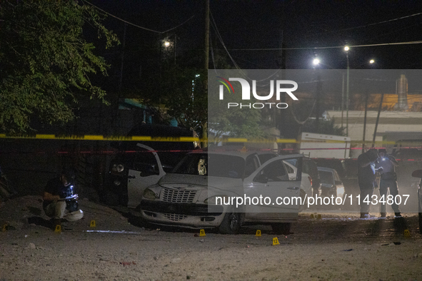 A man is being shot and killed inside a vehicle in Ciudad Juarez, Chihuahua, Mexico, around midnight, when the victim is driving on Del Tars...