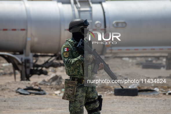 Members of the National Guard and the Army are arresting a man allegedly involved in gasoline trafficking in Ciudad Juarez, Chihuahua. A day...