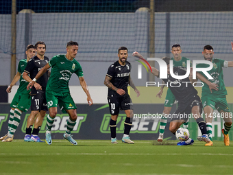 Tomas Handel of Vitoria SC is controlling the ball during the UEFA Europa Conference League, Second Qualifying Round, 1st Leg soccer match b...