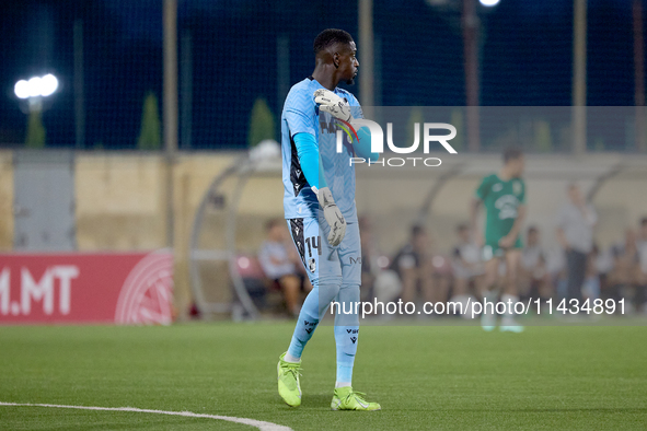 Bruno Varela, goalkeeper and captain of Vitoria SC, is playing during the UEFA Europa Conference League, Second Qualifying Round, 1st Leg so...