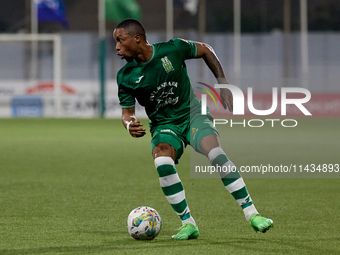 Kemar Reid of Floriana is playing during the UEFA Europa Conference League, Second Qualifying Round, 1st Leg soccer match between Floriana a...