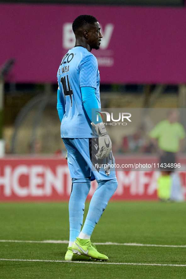 Bruno Varela, goalkeeper and captain of Vitoria SC, is playing during the UEFA Europa Conference League, Second Qualifying Round, 1st Leg so...