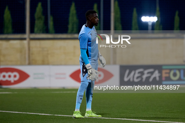 Bruno Varela, goalkeeper and captain of Vitoria SC, is playing during the UEFA Europa Conference League, Second Qualifying Round, 1st Leg so...