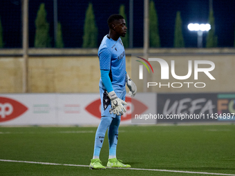 Bruno Varela, goalkeeper and captain of Vitoria SC, is playing during the UEFA Europa Conference League, Second Qualifying Round, 1st Leg so...