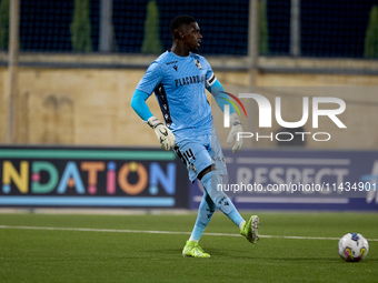 Bruno Varela, goalkeeper and captain of Vitoria SC, is in action during the UEFA Europa Conference League, Second Qualifying Round, 1st Leg...