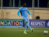 Bruno Varela, goalkeeper and captain of Vitoria SC, is in action during the UEFA Europa Conference League, Second Qualifying Round, 1st Leg...