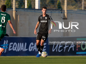 Tomas Handel of Vitoria SC is playing during the UEFA Europa Conference League, Second Qualifying Round, 1st Leg soccer match between Floria...