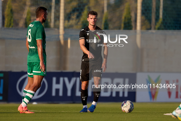 Tomas Handel of Vitoria SC is gesturing during the UEFA Europa Conference League, Second Qualifying Round, 1st Leg soccer match between Flor...