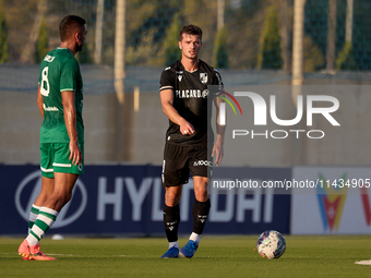 Tomas Handel of Vitoria SC is gesturing during the UEFA Europa Conference League, Second Qualifying Round, 1st Leg soccer match between Flor...