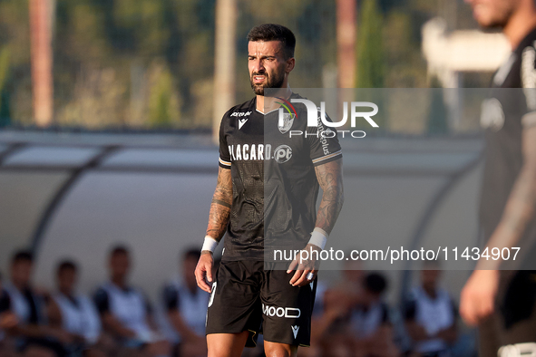 Tiago Silva of Vitoria SC is playing during the UEFA Europa Conference League, Second Qualifying Round, 1st Leg soccer match between Florian...