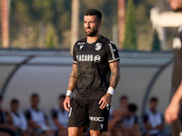 Tiago Silva of Vitoria SC is playing during the UEFA Europa Conference League, Second Qualifying Round, 1st Leg soccer match between Florian...