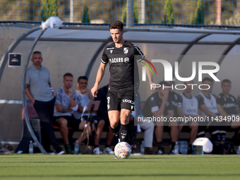 Tomas Handel of Vitoria SC is playing during the UEFA Europa Conference League, Second Qualifying Round, 1st Leg soccer match between Floria...