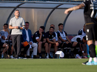 Rui Borges, head coach of Vitoria SC, is gesturing during the UEFA Europa Conference League, Second Qualifying Round, 1st Leg soccer match b...