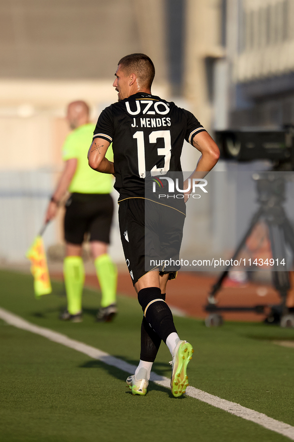 Joao Mendes of Vitoria SC is in action during the UEFA Europa Conference League, Second Qualifying Round, 1st Leg soccer match between Flori...