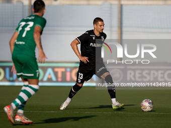 Joao Mendes of Vitoria SC is in action during the UEFA Europa Conference League, Second Qualifying Round, 1st Leg soccer match between Flori...