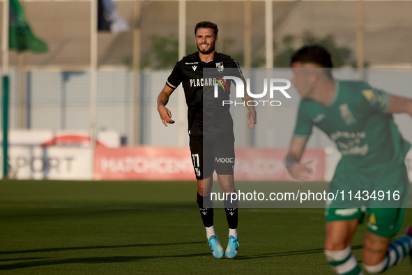 Nuno Santos of Vitoria SC is in action during the UEFA Europa Conference League, Second Qualifying Round, 1st Leg soccer match between Flori...