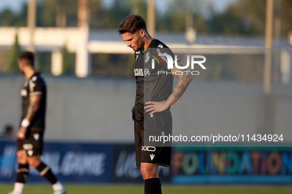 Nuno Santos of Vitoria SC is playing during the UEFA Europa Conference League, Second Qualifying Round, 1st Leg soccer match between Florian...