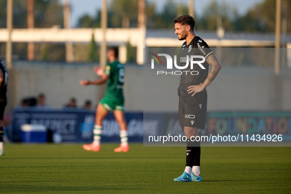 Nuno Santos of Vitoria SC is playing during the UEFA Europa Conference League, Second Qualifying Round, 1st Leg soccer match between Florian...