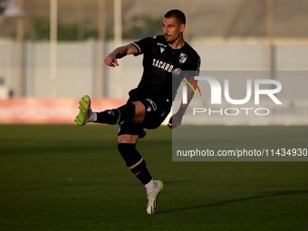 Joao Mendes of Vitoria SC is playing during the UEFA Europa Conference League, Second Qualifying Round, 1st Leg soccer match between Florian...