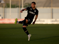 Joao Mendes of Vitoria SC is playing during the UEFA Europa Conference League, Second Qualifying Round, 1st Leg soccer match between Florian...