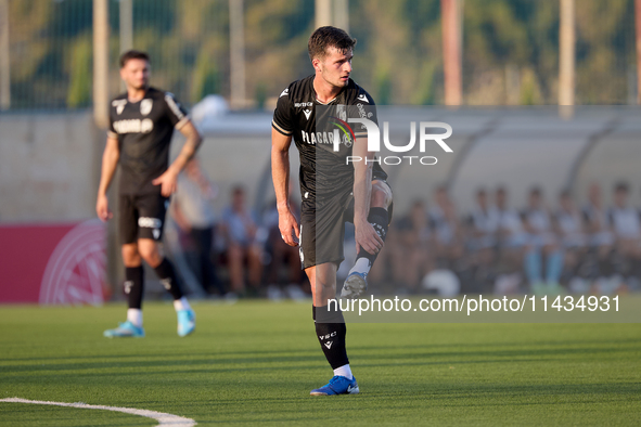 Tomas Handel of Vitoria SC is reacting during the UEFA Europa Conference League, Second Qualifying Round, 1st Leg soccer match between Flori...