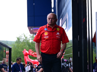 Frederic Vasseur of Scuderia Ferrari is arriving into the paddock after the race of the Belgian GP, the 14th race of the Formula 1 World Cha...