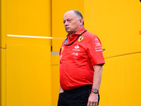 Frederic Vasseur of Scuderia Ferrari is arriving into the paddock after the race of the Belgian GP, the 14th race of the Formula 1 World Cha...