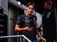 George Russell of Mercedes-AMG Petronas is arriving in the paddock after the race of the Belgian GP, the 14th race of the Formula 1 World Ch...