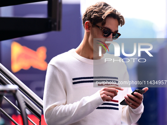 George Russell of Mercedes-AMG Petronas is arriving in the paddock after the race of the Belgian GP, the 14th race of the Formula 1 World Ch...