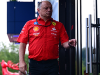 Frederic Vasseur of Scuderia Ferrari is arriving into the paddock after the race of the Belgian GP, the 14th race of the Formula 1 World Cha...