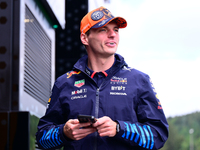 Max Verstappen of Red Bull Racing Honda is arriving in the paddock after the race of the Belgian GP, the 14th race of the Formula 1 World Ch...