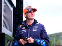 Max Verstappen of Red Bull Racing Honda is arriving in the paddock after the race of the Belgian GP, the 14th race of the Formula 1 World Ch...