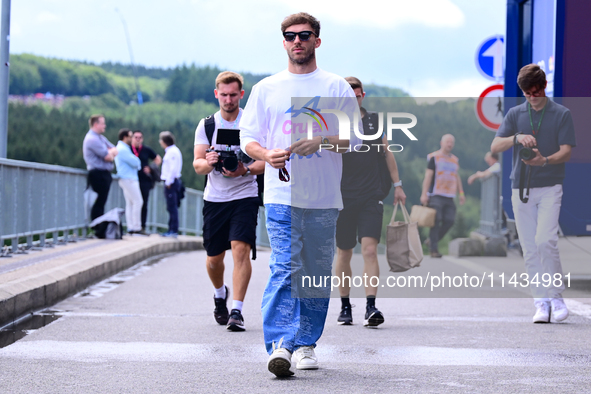 Pierre Gasly of Alpine F1 Team is arriving in the paddock after the race of the Belgian GP, the 14th race of the Formula 1 World Championshi...