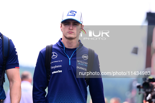 Logan Sergeant of Williams Racing is arriving into the paddock after the race of the Belgian GP, the 14th race of the Formula 1 World Champi...