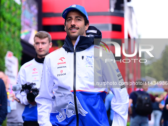 Daniel Ricciardo of Visa Cash-Up Racing Bulls is arriving in the paddock after the race of the Belgian GP, the 14th race of the Formula 1 Wo...