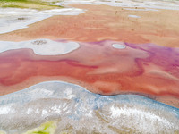 A view of Dabusutu Lake, deep in the Badain Jaran Desert, in Inner Mongolia, China, on May 13, 2020. China's application of the Badain Jaran...