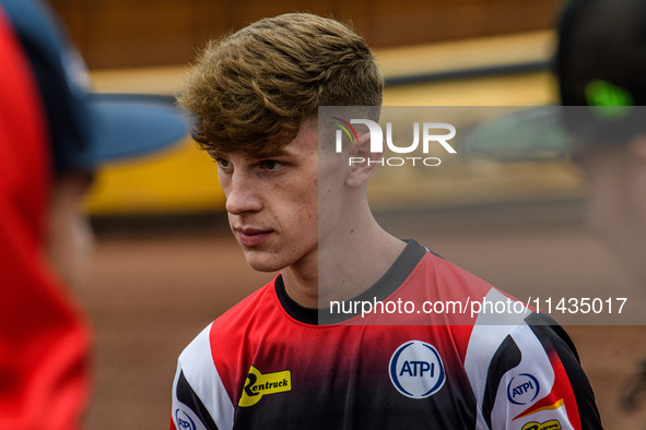 Belle Vue Aces' Jake Mulford is participating in the Rowe Motor Oil Premiership match between Leicester Lions and Belle Vue Aces at the Pidc...