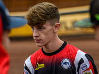 Belle Vue Aces' Jake Mulford is participating in the Rowe Motor Oil Premiership match between Leicester Lions and Belle Vue Aces at the Pidc...