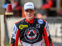 Belle Vue Aces' Norick Blodorn is participating in the Rowe Motor Oil Premiership match between Leicester Lions and Belle Vue Aces at the Pi...