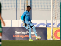 Bruno Varela, goalkeeper and captain of Vitoria SC, is in action during the UEFA Europa Conference League, Second Qualifying Round, 1st Leg...