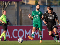 Tiago Silva (R) of Vitoria SC is in action during the UEFA Europa Conference League, Second Qualifying Round, 1st Leg soccer match between F...